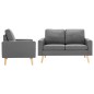 vidaXL Set di Divani 2 pz in Tessuto Grigio Chiaro vidaXL Set di Divani 2 pz in Tessuto Grigio Chiaro