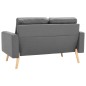 vidaXL Set di Divani 2 pz in Tessuto Grigio Chiaro vidaXL Set di Divani 2 pz in Tessuto Grigio Chiaro