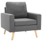 vidaXL Set di Divani 2 pz in Tessuto Grigio Chiaro vidaXL Set di Divani 2 pz in Tessuto Grigio Chiaro