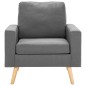 vidaXL Set di Divani 2 pz in Tessuto Grigio Chiaro vidaXL Set di Divani 2 pz in Tessuto Grigio Chiaro