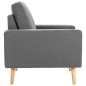 vidaXL Set di Divani 2 pz in Tessuto Grigio Chiaro vidaXL Set di Divani 2 pz in Tessuto Grigio Chiaro