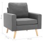 vidaXL Set di Divani 2 pz in Tessuto Grigio Chiaro vidaXL Set di Divani 2 pz in Tessuto Grigio Chiaro