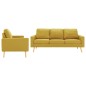 vidaXL Set Divani 2 pz in Tessuto Giallo vidaXL Set Divani 2 pz in Tessuto Giallo