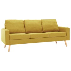 vidaXL Set Divani 2 pz in Tessuto Giallo