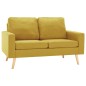 vidaXL Set Divani 2 pz in Tessuto Giallo vidaXL Set Divani 2 pz in Tessuto Giallo