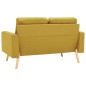 vidaXL Set Divani 2 pz in Tessuto Giallo vidaXL Set Divani 2 pz in Tessuto Giallo