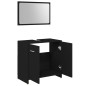 vidaXL Set Mobili da Bagno 4 pz Nero in Truciolato vidaXL Set Mobili da Bagno 4 pz Nero in Truciolato