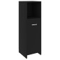 vidaXL Set Mobili da Bagno 4 pz Nero in Truciolato vidaXL Set Mobili da Bagno 4 pz Nero in Truciolato
