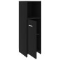 vidaXL Set Mobili da Bagno 4 pz Nero in Truciolato vidaXL Set Mobili da Bagno 4 pz Nero in Truciolato