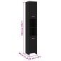 vidaXL Set Mobili da Bagno 4 pz Nero in Truciolato vidaXL Set Mobili da Bagno 4 pz Nero in Truciolato