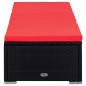 vidaXL Lettini Prendisole con Tavolino 3 pz in Polyrattan Nero vidaXL Lettini Prendisole con Tavolino 3 pz in Polyrattan Nero