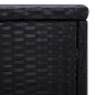 vidaXL Lettini Prendisole con Tavolino 3 pz in Polyrattan Nero vidaXL Lettini Prendisole con Tavolino 3 pz in Polyrattan Nero