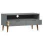 Mobile TV MOLDE Grigia 106x40x49 cm in Legno Massello di Pino Mobile TV MOLDE Grigia 106x40x49 cm in Legno Massello di Pino