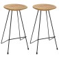 vidaXL Set da Bar 3 pz Nero vidaXL Set da Bar 3 pz Nero