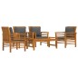 vidaXL Set Salotto da Giardino 5 pz con Cuscini Legno Massello Acacia