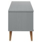 Mobile TV MOLDE Grigia 106x40x49 cm in Legno Massello di Pino Mobile TV MOLDE Grigia 106x40x49 cm in Legno Massello di Pino