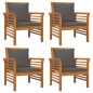 vidaXL Set Salotto da Giardino 5 pz con Cuscini Legno Massello Acacia