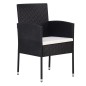 vidaXL Set Mobili da Pranzo per Giardino 5 pz in Polyrattan Nero vidaXL Set Mobili da Pranzo per Giardino 5 pz in Polyrattan Nero