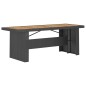 vidaXL Set da Pranzo da Giardino 11 pz con Cuscini in Polyrattan Nero vidaXL Set da Pranzo da Giardino 11 pz con Cuscini in Polyrattan Nero