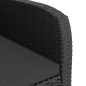 vidaXL Set da Pranzo da Giardino 11 pz con Cuscini in Polyrattan Nero vidaXL Set da Pranzo da Giardino 11 pz con Cuscini in Polyrattan Nero