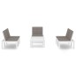 vidaXL Set Divani da Giardino con Cuscini 4 pz in Plastica Bianco