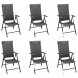 vidaXL Set da Pranzo da Giardino 7 pz Nero vidaXL Set da Pranzo da Giardino 7 pz Nero