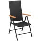 vidaXL Set da Pranzo da Giardino 9 pz Nero e Marrone vidaXL Set da Pranzo da Giardino 9 pz Nero e Marrone