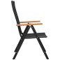 vidaXL Set da Pranzo da Giardino 9 pz Nero e Marrone vidaXL Set da Pranzo da Giardino 9 pz Nero e Marrone