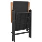 vidaXL Set da Pranzo da Giardino 9 pz Nero e Marrone vidaXL Set da Pranzo da Giardino 9 pz Nero e Marrone