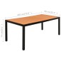 vidaXL Set da Pranzo da Giardino 9 pz Nero e Marrone vidaXL Set da Pranzo da Giardino 9 pz Nero e Marrone