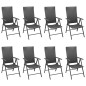 vidaXL Set da Pranzo da Giardino 9 pz Nero e Marrone vidaXL Set da Pranzo da Giardino 9 pz Nero e Marrone