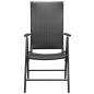 vidaXL Set da Pranzo da Giardino 9 pz Nero e Marrone vidaXL Set da Pranzo da Giardino 9 pz Nero e Marrone