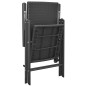 vidaXL Set da Pranzo da Giardino 9 pz Nero e Marrone vidaXL Set da Pranzo da Giardino 9 pz Nero e Marrone
