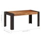 vidaXL Tavolo da Pranzo 160x80x76 cm in Legno Massello di Mango vidaXL Tavolo da Pranzo 160x80x76 cm in Legno Massello di Mango