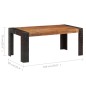 vidaXL Tavolo da Pranzo 180x90x76 cm in Legno Massello di Mango vidaXL Tavolo da Pranzo 180x90x76 cm in Legno Massello di Mango