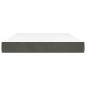 Materasso a Molle Grigio Scuro 140x200x20 cm in Velluto Materasso a Molle Grigio Scuro 140x200x20 cm in Velluto