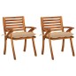 vidaXL Sedie da Pranzo da Giardino con Cuscini 2 pz Massello di Acacia vidaXL Sedie da Pranzo da Giardino con Cuscini 2 pz Massello di Acacia
