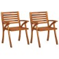 vidaXL Sedie da Pranzo da Giardino con Cuscini 2 pz Massello di Acacia vidaXL Sedie da Pranzo da Giardino con Cuscini 2 pz Massello di Acacia