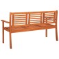 vidaXL Panchina da Giardino 3 Posti e Cuscino 150cm Massello Eucalipto vidaXL Panchina da Giardino 3 Posti e Cuscino 150cm Massello Eucalipto