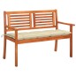 vidaXL Panchina da Giardino e Cuscino 2 Posti 120cm Eucalipto Massello vidaXL Panchina da Giardino e Cuscino 2 Posti 120cm Eucalipto Massello