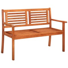 vidaXL Panchina da Giardino e Cuscino 2 Posti 120cm Eucalipto Massello