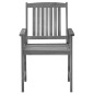 vidaXL Sedie da Giardino con Cuscini 4 pz in Massello di Acacia Grigio vidaXL Sedie da Giardino con Cuscini 4 pz in Massello di Acacia Grigio