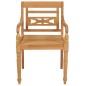 vidaXL Sedie Batavia 2 pz con Cuscini Neri in Massello di Teak vidaXL Sedie Batavia 2 pz con Cuscini Neri in Massello di Teak