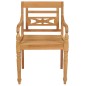 vidaXL Sedie Batavia 2 pz con Cuscini Rosso Vino in Massello di Teak vidaXL Sedie Batavia 2 pz con Cuscini Rosso Vino in Massello di Teak