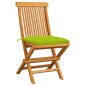 vidaXL Sedie Giardino e Cuscini Verde Brillante 2 pz Massello di Teak vidaXL Sedie Giardino e Cuscini Verde Brillante 2 pz Massello di Teak