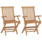 vidaXL Sedie da Giardino 2 pz con Cuscini Rossi Legno Massello di Teak vidaXL Sedie da Giardino 2 pz con Cuscini Rossi Legno Massello di Teak