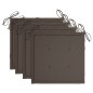vidaXL Sedie da Giardino e Cuscini Grigio Talpa 4 pz Massello di Teak vidaXL Sedie da Giardino e Cuscini Grigio Talpa 4 pz Massello di Teak