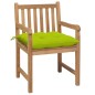 vidaXL Sedie da Giardino 2 pz Cuscini Verde Brillante in Legno di Teak vidaXL Sedie da Giardino 2 pz Cuscini Verde Brillante in Legno di Teak