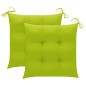 vidaXL Sedie da Giardino 2 pz Cuscini Verde Brillante in Legno di Teak vidaXL Sedie da Giardino 2 pz Cuscini Verde Brillante in Legno di Teak
