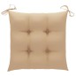 vidaXL Sedia a Dondolo con Cuscino Beige in Massello di Teak vidaXL Sedia a Dondolo con Cuscino Beige in Massello di Teak